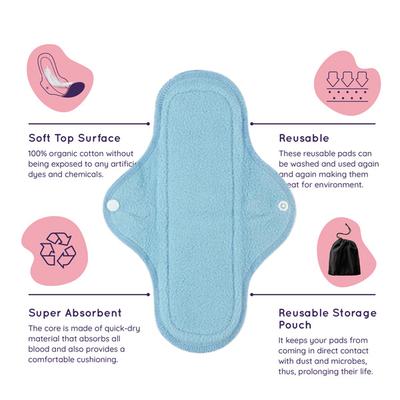 Sanfe Reusable Sanitary Pads (1 Day Pad + 1 Night Pad) - Sanitary Napkins