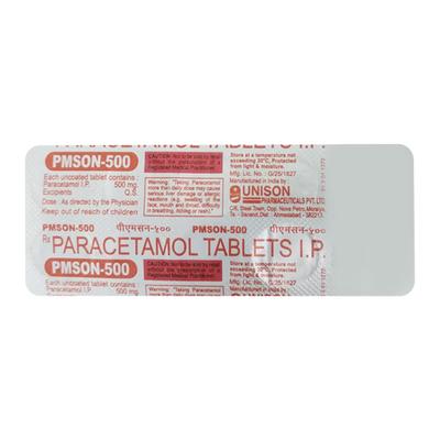 Pmson 500mg Tablet 10'S - Pain relief-Ano