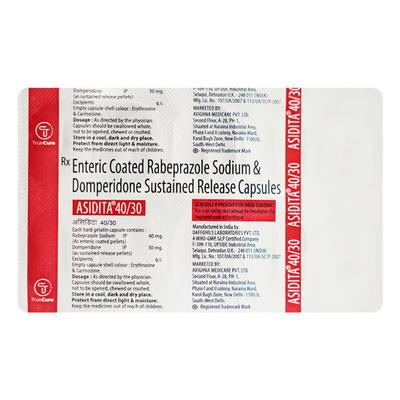 ASIDITA 30/40 Capsule 10's - Ulcer/Reflux/Flatulence-Aaa