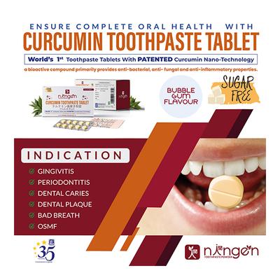 Ningen Sugar Free Curcumin Toothpaste Tablet 100's - Herbal Dietary Supplement