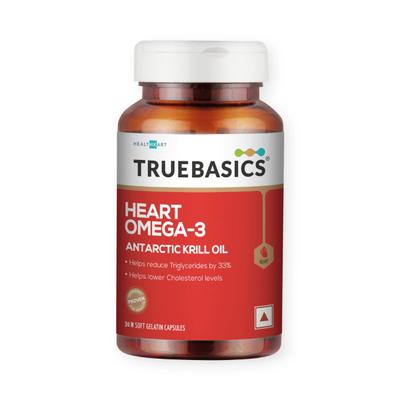 TrueBasics Heart Omega - 3 (Antarctic Krill Oil) Soft Gelatin Capsule 30's - Omega Fish Oil Fatty Acids