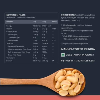 Nutrabay Foods Original Peanut Butter - Creamy 750 gm - Nutritional Bars