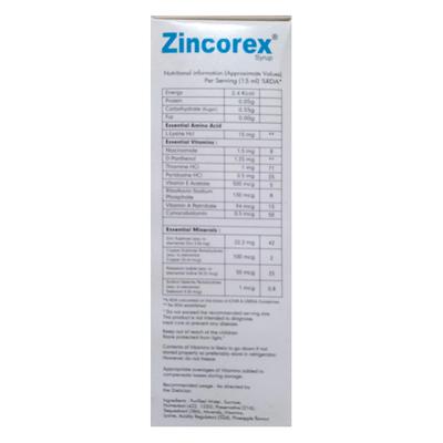 ZINCOREX Syrup 200ml - Supplements-Vam
