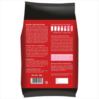 Drools Puppy Starter Dog Food 3000 gm - Petfood
