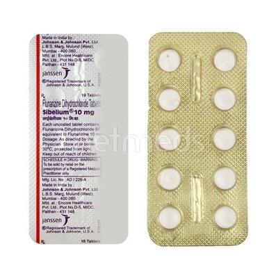 Sibelium 10mg Tablet 10'S - Migraine