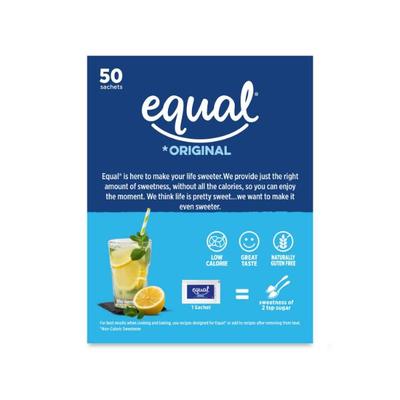 Equal Original Sweetener Sachet (Pack of 2 x 50's) 1's - Sugar Substitute