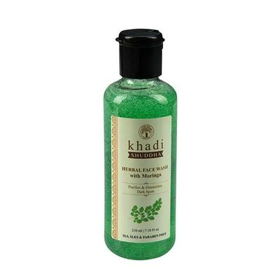 Khadi Shuddha Herbal Face Wash with Moringa 210 ml - Face Wash & Cleansers