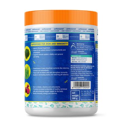 Fast&Up Organic Spirulina Plus Powder 300 gm - Herbal Dietary Supplement