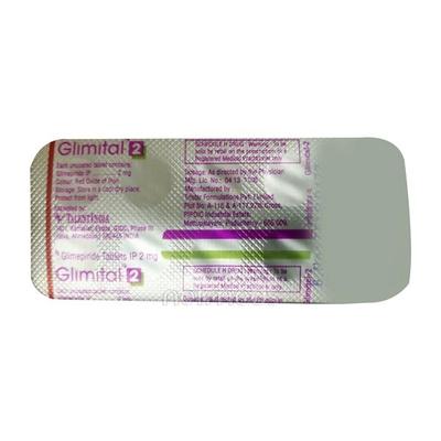 Glimital 2mg Tablet 10'S - Diabetes-Ant