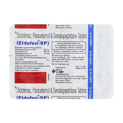 Eldofen Sp Tablet 10'S - Pain relief-Nsa