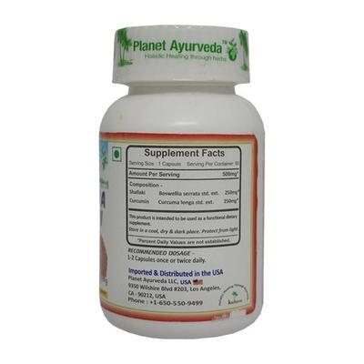 Planet Ayurveda Boswellia Curcumin Capsules 60's - Speciality Medicines