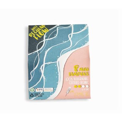 Lemme Be Biodegradable Organic Medium Flow Tampons 8's + Panty Liners 10's - Combo Pack - Tampons