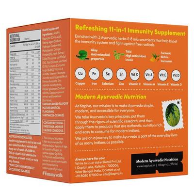 Kapiva Warrior Fizz Drink Powder - Orange Flavour (Pack of 20 x 5 gm) - Health Products