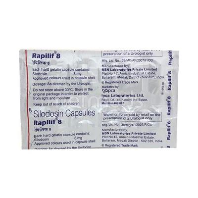 Rapilif 8mg Capsule 10'S - Bladder And Prostate Disorders-Dru