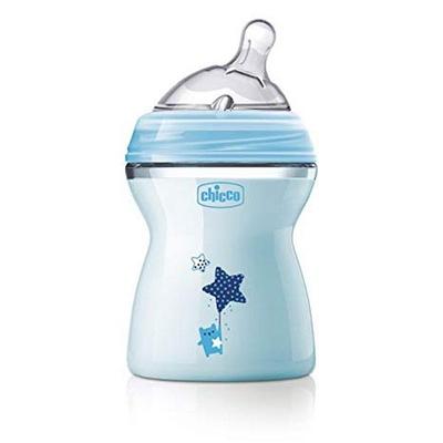 Chicco Natural Feeling Feeding Bottle - Blue 250 ml - Feeding & Nursing