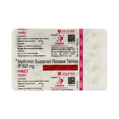 Hmet 500Mg Tablet 10's - Diabetes-Ant