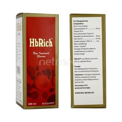 HB Rich Syrup 200ml - Iron Supplement/Anaemia-Vma