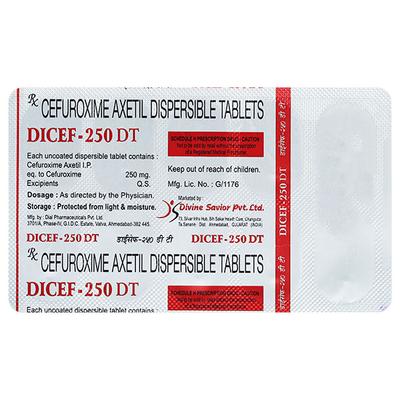 DICEF DT 250 Tablet 10's - Bacterial Infections-Cep