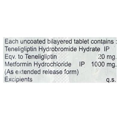 TELIGLIP MF 1000mg Tablet 10's - Diabetes-Ant