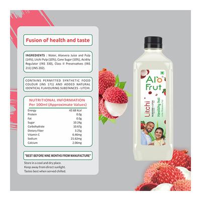Axiom Alofrut Aloevera Pulp & Juice + Litchi Pulp 160 ml - Ayurvedic Juices