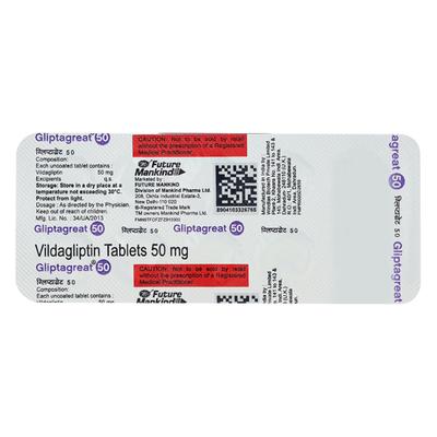 GLIPTAGREAT 50 Tablet 10's - Diabetes-Ant