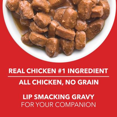 Drools Adult Wet Dog Food, Real Chicken and Chicken Liver Chunks in Gravy, 15 Pouches (15 x 150g) 2250 gm - Petfood