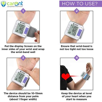 Carent Wrist Blood Pressure Monitor (W02) - Blood Glucose Monitors/Strips
