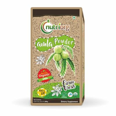 Nutriorg Organic Amla Powder 250 gm - Ayurvedic Juices