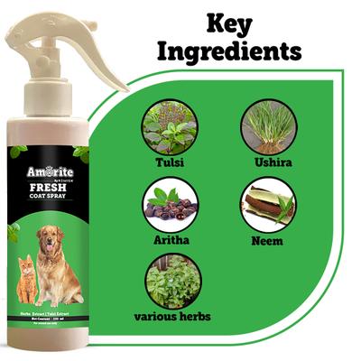 Amorite Fresh Coat Spray (Pack Of 2 X 200 ml) 1's - Pet Grooming