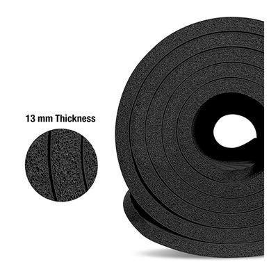 MuscleXP (13 mm) Thick NBR Material Yoga Mat - (Black) 1's - Workout Essentials