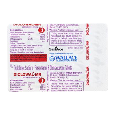 DICLOWAL MR Tablet 10's - Muscle Spasm-Mus