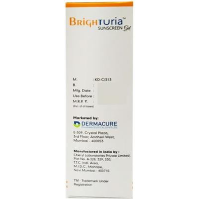 BRIGHTURIA SPF 60 PA++ Sunscreen Gel 50gm - Sunscreen Preparations-Emo