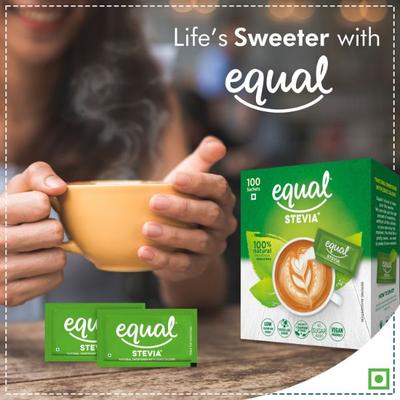 Equal Stevia Sweetener Sachet (Pack of 5 x 100's) 1's - Sugar Substitute