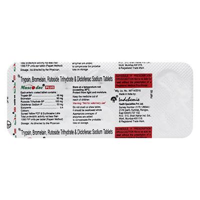 Muscodac Plus Tablet 10'S - Pain relief-Nsa