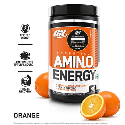 Optimum Nutrition (ON) Amino Energy Orange Cooler 30 Servings 270 gm - Amino Acids
