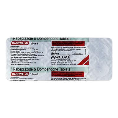 RABEWAL D Tablet 10's - Ulcer/Reflux/Flatulence-Aaa