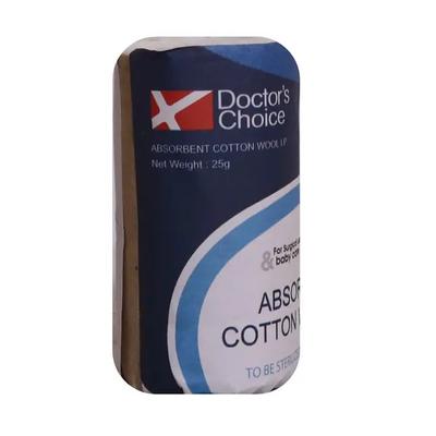 Doctor's Choice Absorbent Cotton Wool 25 gm - Cotton Wool & Swabs