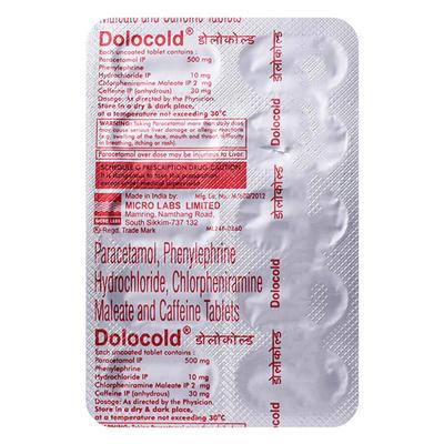 Dolo Cold New Tablet 10's - Cough And Cold-Cou