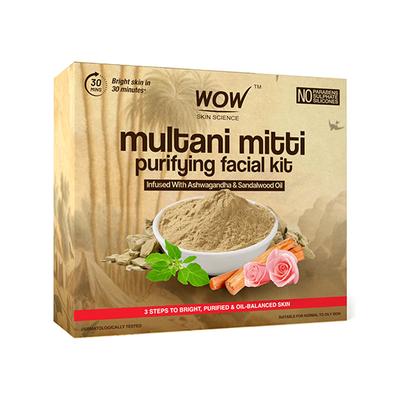 WOW Skin Science Multani Mitti Kit with Rose Water 250 ml - Scrubs & Exfoliants