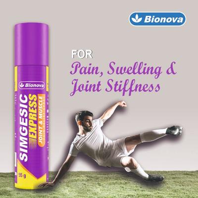 Bionova Simgesic Express Joint & Muscle Spray 55 gm - Pain Relief Spray
