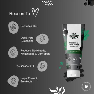 The Beauty Co. Face Wash - Charcoal 100 ml - Face Wash & Cleansers