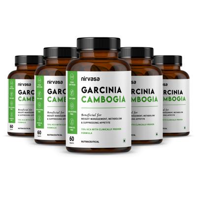 Nirvasa Garcinia Cambogia 800mg Tablet (Pack of 5 x 60's) 1's - Herbal Dietary Supplement
