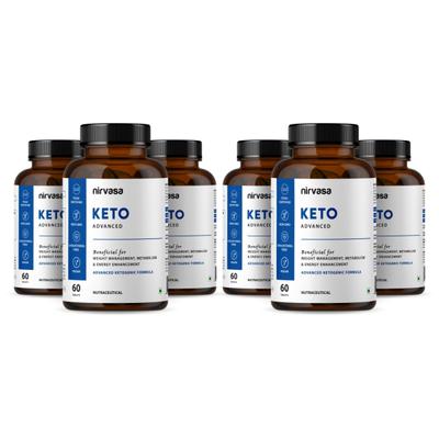 Nirvasa KETO Advanced Fat Cutter Tablet (Pack of 6 x 60's) 1's - Weight Loss