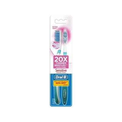 Oral B Sensitive Super Thin Extra Soft Toothbrush 2's - Toothbrushes