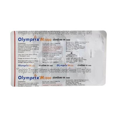 Olymprix M 1000mg Tablet 10'S - Diabetes-Ant