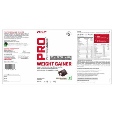 GNC Pro Performance Weight Gainer Powder - Dark Chocolate Flavour 5 kg - Weight Gain