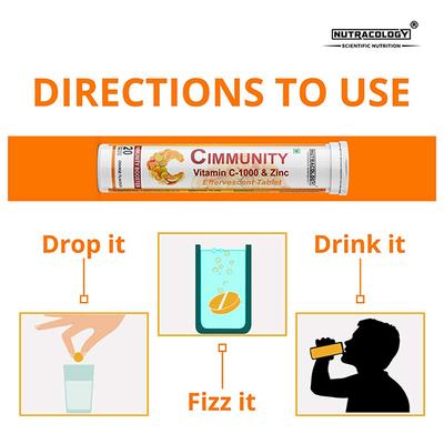 Nutracology C Immunity Effervescent Tablet - Orange 20's - Vitamin C
