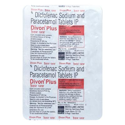Divon Plus Tablet 15'S - Pain relief-Nsa
