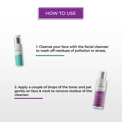 Be Soulfull Clean & Bright Facial Kit ( Shirnk Those Pores Texture Refining Toner 100 ml + Off To A Great Start Facial Cleanser 100 ml) - Facial Kits