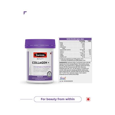Swisse Beauty Inside Out (Collagen+ Tablet 30's, Hair Skin and Nails Liquid 300 ml) Combo Pack - Hair & Skin